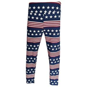 Womens LuLaRoe 4th of July Statue of Liberty Print Rare HTF Leggings One Size OS